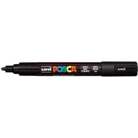 Uni-Ball Paintmarker Uni PC-5M sort 1,8-2,5 mm - (6 stk.)