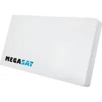 Megasat D2, 10,7 - 12,75 GHz, 1100 - 2150 MHz, 950 - 1950 MHz, 33 dBi, Horisontal/vertikal polarisering, Hvit