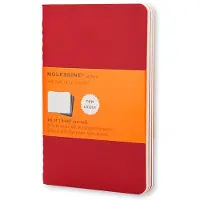 Moleskine Ruled Cahier L - Red Cover (3 Set)