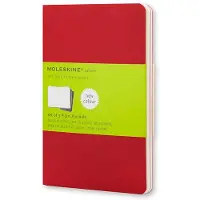 Moleskine Plain Cahier - Red Cover (3 Set)