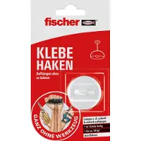 Fischer 545950, Innendørs, Universalkrok, Hvit, Limstrimmel, 10 kg, Rund