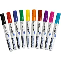 Legamaster 7-110099, 10 stykker, Sort, Blå, Brun, Grønn, Marineblå, Oransje, Rosa, Rød, Fiolett, Gult, Hvit, 1,5 mm, 3 mm, 134 g