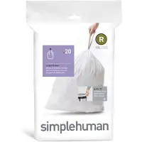 Simplehuman CW0201, 10 l, Hvit, 20 stykker