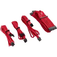 Corsair Premium individually sleeved starter kit (Type 4, Generation 4) - Strømkabelsett - 61 cm - rød