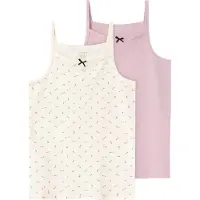 Name it Undertrøye - Noos - NkfStrap Topp - 2-pack - Smørkrem - - 6 år (116) - Undertrøye
