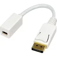 Logilink Adapter DisplayPort / Mini DisplayPort, DisplayPort, Mini DisplayPort, Hankjønn, Hunkjønn, Hvit