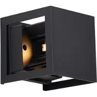 QAZQA Moderne Vegglampe Svart Inkl. LED IP44 - Edwin Quadro