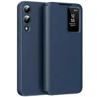Mtp Products Samsung Galaxy S25 Edge Smart Clear View Flip-etui med kortspor - Safir
