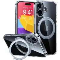 Torras Ostand Pro-etui for iPhone 16 Plus (gjennomsiktig)
