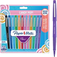 Papermate Flair Candy Pop Multicolor Capped Gel Medium Tip Penn 12 Enheter