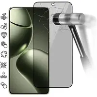 Mtp Products Xiaomi 14T/14T Pro Privacy Full Cover Beskyttelsesglass - Svart Kant