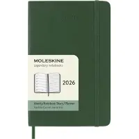 Moleskine Classic Soft 12M Week Note Pocket Myrtle Green 2026
