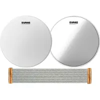 Evans Power Centre Reverse Dot Snare Drum Hazy 300 & EQ PODS Pack 14