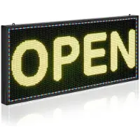 Vevor Programmerbart LED-skilt, P6 Fullfarget Fleksibelt Digitalt Scrolling Panel, DIY Tilpasset Tekstmønster GIF-skjermtavle, Bluetooth APP-kontroll Meldingsbutikkskilt for butikkreklame, 40x18 tomme