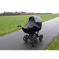 BabyDan Regntrekk Til Barnevogn - 100 cm - Svart m. Refleks - - OneSize - Regntrekk