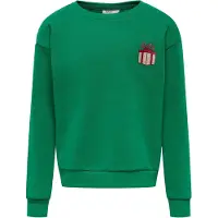 Kids Only Collegegenser - KogYda - Xmas Life - Green Jakke/gave - - 13-14 år (158-164) - Collegegenser