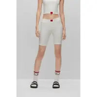 HUGO for woman. 50490630 White Logo Pants (S), Homewear, Recycled Polister, Sustainable