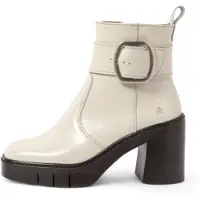 Art for woman. 1197911ZZ003_020 1979 beige leather ankle boots (40), 8 to 10 cm, Zip, Casual