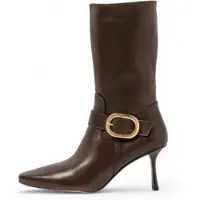 Neosens for woman. 331971104003_012 Brown leather boots S3197 (36), 8 to 10 cm, Zip, Casual