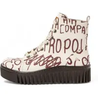 Art for woman. 11513F1X1003_ESP Leather ankle boots 1513F white (41), Fabric, 3 to 5 cm, Laces, Casual