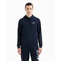 EA7 for man. 7M000569_AF13512 Cotton hooded sweatshirt with Logo Series navy hoodie (XXS), Casual, Sport, Multisport