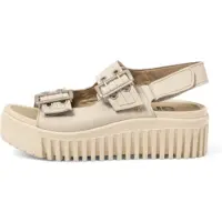 Art for woman. 1157911ZZ003_020 Leather Sandals 1579 Brighton beige (37), 3 to 5 cm, Buckle, Casual