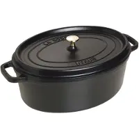 Staub Cocotte, Single pan, Svart, Støpejern, 8 l, 1 stykker, 37 cm