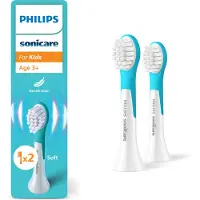 Philips Sonicare For Kids HX6032 - Utskiftningsbørstehode - for tannbørste - white/sea (en pakke 2)