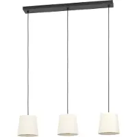 Eglo Febres hengelampe, svart/hvit, 3 lyskilder.