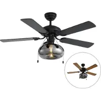 QAZQA Takvifte svart 107,5 cm med snorbryter - Mistral Busa
