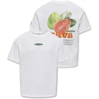 ONLY T-skjorte - KogPhoebe Life - Cloud Danser/Guava - - 9-10 år (134-140) - T-skjorte