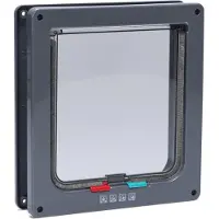 Karlie katteluke med 4-veis lukking inkl. tunnel - grå