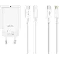 XO USB-lader med USB-C PD 20W + USB-C til Lightning-kabel