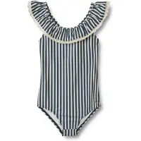 Wheat Badedrakt - UV40+ - Doris - Blue Stripe - - 3 år (98) - Badetøy