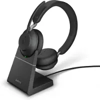 Jabra Evolve2 65 MS Stereo USB-C Svart med ladestasjon