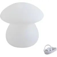 LINDBY LED oppladbar utendørs bordlampe Vernate, RGBW, hvit, dimbar
