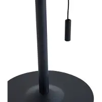 LINDBY LED-solcelledrevet bordlampe Hilario, svart, jern, batteri