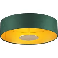 QAZQA Moderne taklampe grønn fløyel inkl. LED 3-trinns dimbar - Bredow