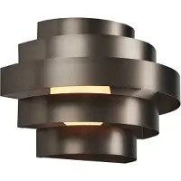 QAZQA Moderne vegglampe gunmetal inkl. LED 3-trinns dimbar - Lines