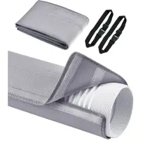 Vevor klimaanleggslangedeksel, bærbar AC-slangekanalventilasjonsdeksel, isolasjonshylse for 5 og 5,9" diameter eksosslanger, enkel installasjon med 2 justerbare spennestropper, grå