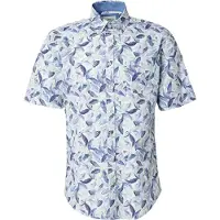 Fynch&Hatton Summer Poplin Print Kortarmet Skjorte
