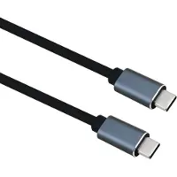 Helos -tilkoblingskabel, USB 3.2 Type-C plugg/plugg, PREMIUM, 1,0 m, svart