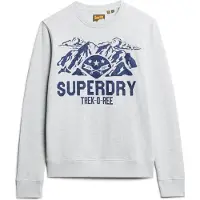 Superdry for man. M2013716A Lo-Fi Outdoors Graphic Crew sweatshirt grey (L), Casual, Organic Cotton, Sustainable