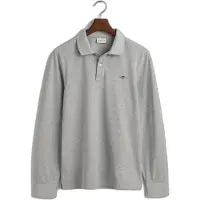 Gant for man. 2230 Polo Shield Pique grey (M), Casual, Cotton, Long sleeve