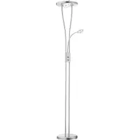 JUST LIGHT Helia LED-gulvlampe med leselampe, stål