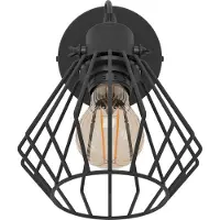 Eglo TABILLANO vegglampe E27 sort