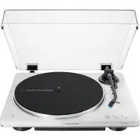 Audio-Technica AT-LP70XBT platespiller, remdrevet, helautomatisk, hvit/sølv