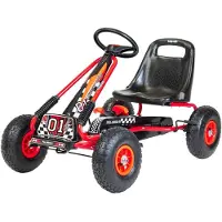 Baby Mix Go Kart barberhøvel - pedalinis gokartas | Raudona