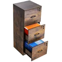 Vevor arkivskap med 3 skuffer og lås, vertikale arkivskap for hjemmekontor, kraftig låsbart skap med justerbar opphengsstang i 2 nivåer for A4/Letter/Legal-filer, enkel montering