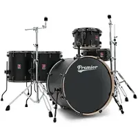 Premier Artist 22" Heavy Rock trommesett med 5 deler Matte Black